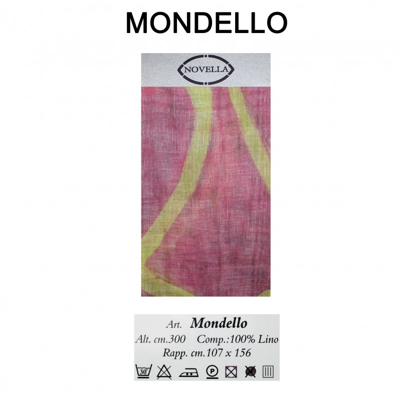 Tenda Mondello 100% lino stampa digitale | Altezza 320 cm