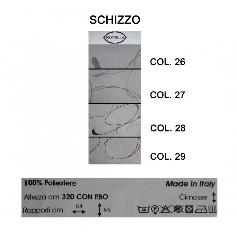 Tenda Schizzo | Altezza 320 cm con piombo