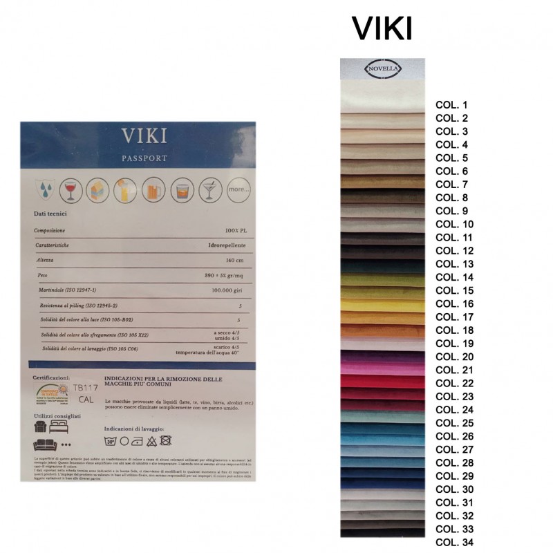 Tessuto Viki idrorepellente altezza 140 cm